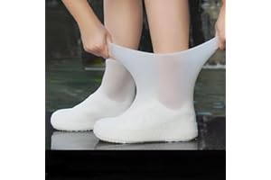 Waterproof Rain Shoe Covers, Reusable, Foldable Rain Boots, Non-Slip Rubber Sole Covers for Cleaning, Camping, and Travel