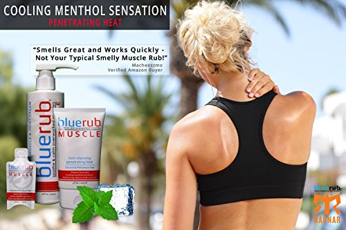 bluerub Muscle Rub - Pain Relieving Cream, Natural Topical Analgesic, No Silicone, Petroleum or Toxins, Helps rapid muscle joint, tendon and arthritis relief and recovery (4oz Tube- USA Made/Owned) - Thumbnail 5