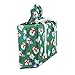 Snowmen on Green Reusable Fabric Gift Bag for Christmas (Large 20 Inches Wide by 27 Inches High)