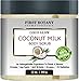 100% Natural Coconut Milk Body Polish 12 oz. With Dead Sea Salt and Vitamin E. Powerful Body Scrub Exfoliator and Daily Moisturizer For All Skin Types