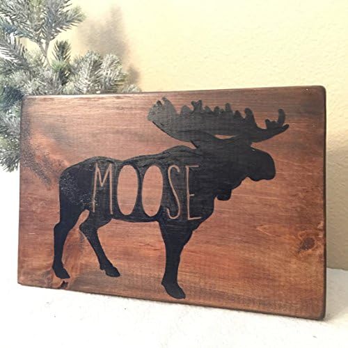 Moose sign - Moose art - Moose Wood - Moose Mural - Home Decor - Wall Art - Rustic Art - Rustic Sign - Rustic Wall Art - Alaska Art - Alaska