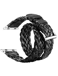 correas de maxjoy para Apple Watch Band   iWatch Correa de piel reloj inteligente Reemplazo Pulsera Watchband adaptador con cierre de acero inoxidable y metal para Apple Watch Series 2 1 Sport Edition