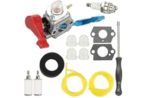 HILOM C1U-W12A Carburetor for Poulan FL1500 FL1500LE Leaf Blower C1U-W12B 530071629 with Air Filter Repower Kit