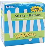 Loew-Cornell 1021253 Woodsies Jumbo Craft Sticks (3-Pack, Total 900)