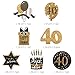 40th Birthday Decoration with Hanging Swirls (15PCS), Celebrate 40 Hanging Swirls with Cutouts(8PCS), Table Confetti (100 PCS) and 40th Confetti (100 PCS) for Party Supplies