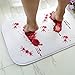 bjduck99 Bloody Footprint Non-Slip Bath Mat Rug Halloween Decoration 15.75 x 23.62 inch