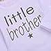 SWNONE 3pcs/Set Newborn Baby Boys Little Brother Long Sleeve Romper Bodysuits+Arrow Long Pants Hat Outfits Clothes (0-6 Months)