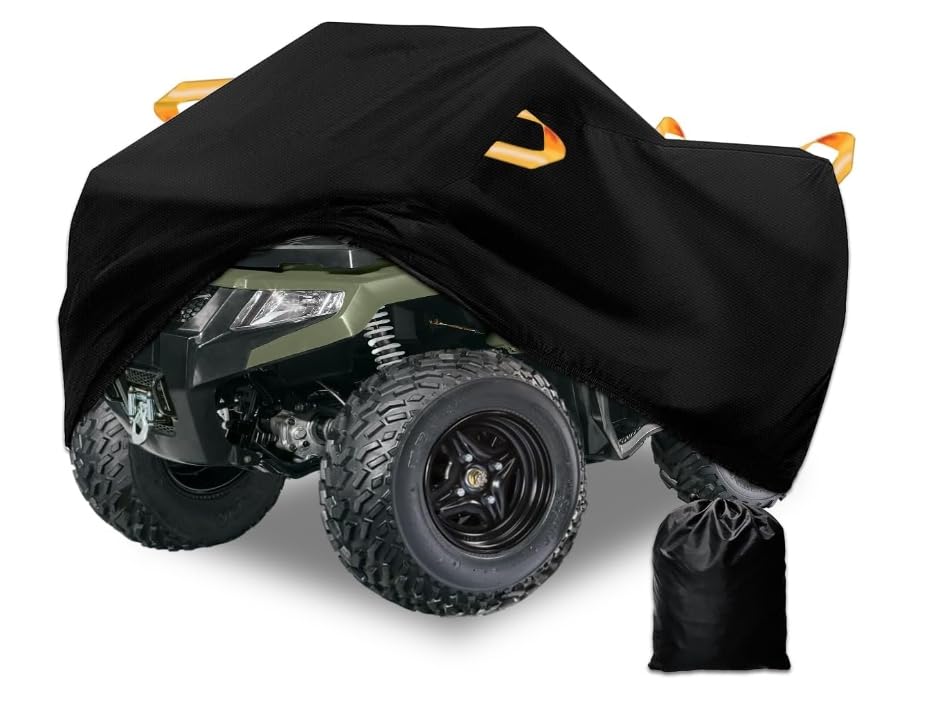 Photo 1 of ATV Cover, Waterproof Heavy Duty 600D 4 Wheeler Cover, All Weather Outdoor Protection Covers Suit for Polaris Kawasaki Suzuki Honda-XL