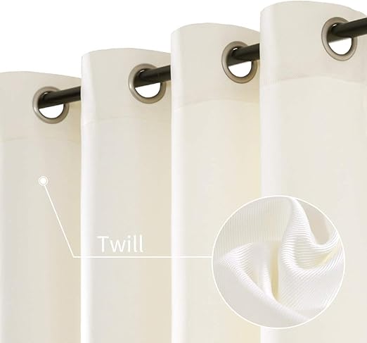 Amazon Com Off White Linen Textured Curtains For Living Room 95