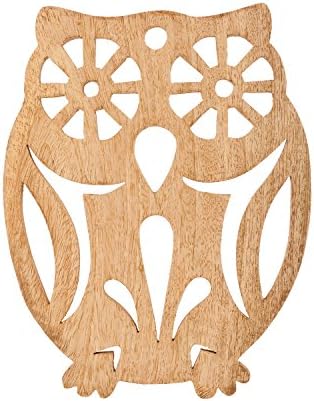 Natural Mango Wood Trivet Tea Pot Holder Heat Resistant Durable Handmade Kitchen Dining Table Accessories Dia 8'' Inches (1)