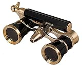 Levenhuk Broadway 325N Opera Glasses black lorgnette w/ LED light