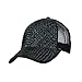 2040USA Straw Trucker Hat 8411, (Black)