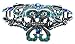 Fashion & Lifestyle Large Metal Alloy Hair Claw Jaw Clip for Women and Girls - Pretty Strong Clamp Non-Slip Barrette Hair Updo Grip Bath Accessories for Thick Hair, Blue Green