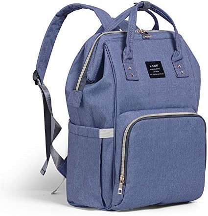 Diaper Bag Multi-Function Waterproof Travel Backpack Nappy Bags for Baby Care, Large Capacity, Stylish and Durable, Mom Bag by Wiscky (Purple)