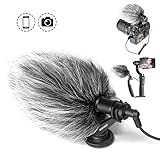 Neewer CM14 Universal Video Microphone with Shock Mount, Deadcat Windscreen, Case Perfect Shotgun Mic Compatible with iPhone, Android Smartphones, Canon EOS, Nikon DSLR Cameras and Camcorders