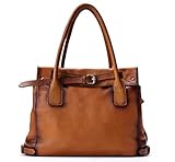 La Poet Genuine Leather Shoulder Tote Bag