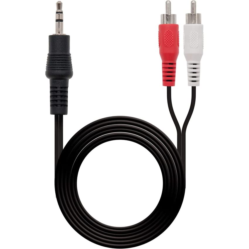 Levitantes 1 x 3.5 to 2 x RCA Stereo Jack Audio Cable Black 1.5m