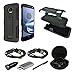 Moto Z Force Droid Case, Mstechcorp Heavy Duty Holster Hybrid Defender Armor Case Cover with Kickstand and Belt Swivel Clip For Motorola Moto Z Force Droid - With Accessories (Black)