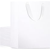 EUSOAR Kraft Paper Gift Bags, 20pcs 7.8" x 3.9" x 11" Paper Bags with Handles Bulk, Shopping Merchandise Handle Lunch Gift Wrap Bag for Business Birthday Wedding Bridal Party Favors