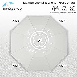 ABCCANOPY Durable Patio Umbrellas 7.5' Light Beige