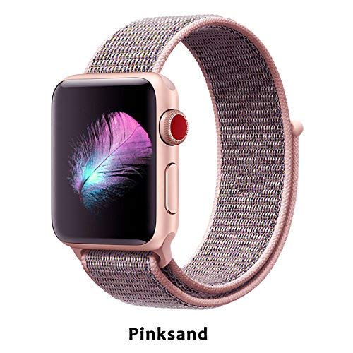 HILIMNY Yunsea Compatible for Apple Watch Band 42mm, New Nylon Sport Loop, with Hook and Loop Fastener, Adjustable Closure Wrist Strap, Replacement Band Compatible for iwatch, 42mm, 6 Pack