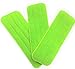 Washable Microfiber Mop Head (3 Pack) - Microfiber Replacement Mop Pads 16 x 5.5 Inches for Cleaning of Wet or Dry Floors - Professional Home/Office Cleaning Supplies, Green Color