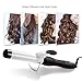 Spaire Curling Iron Wand Ceramic Temperature Control with LCD Hair Curler Adiabatic Head PTC Fast Heating Hair Styler Diameter 25mm for Home, Traval, Salon ( Black & White )