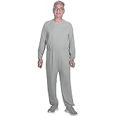 Codida Adaptive Men's Security Back-Zip Jumpsuit - Easy Care Romper for Elderly & Limited Mobility
