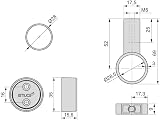 Emuca Wardrobe Round Hanging Rail Kit Ø28mm 1150mm Pack of 2 Matt Anodized view 2