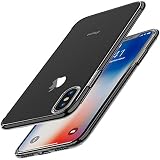 TOZO for iPhone X Case, Ultra Thin Hard Cover World's Thinnest Protect Bumper Slim Fit Shell for iPhone 10 / X [ Transparent ] Lightweight [Black Plating Edge]