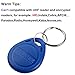 UHPPOTE Proximity 125KHz RFID EM-ID Card Keyfob for Door Access Control - Read Only - Color Blue - 100 Pack