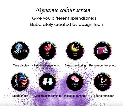 TOP-MAX Fitness Tracker, Smart Watch Activity Tracker Smart Wristband Sport Watch with Blood Pressure & Health Sleep Monitor, Calorie Counter, Pedometer Waterproof HR for Women Kids iPhone Android