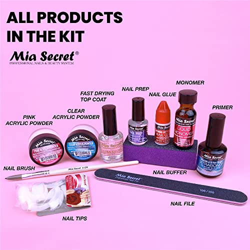 Mia Secret Acrylic Nail Kit/set For beginners Nails Kit With Pink