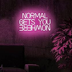 Moodlion Normal Gets You Nowhere Neon Sign For Wall