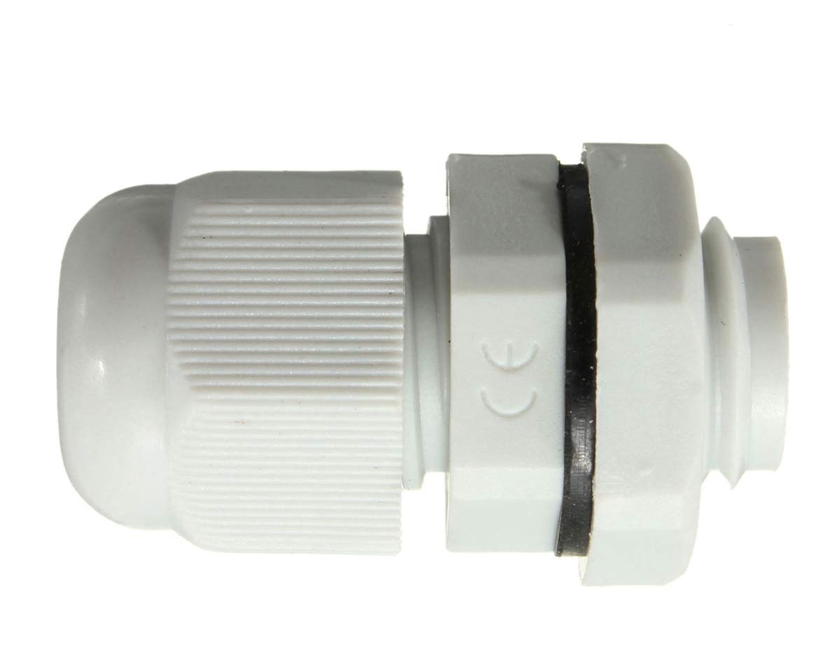 Sucre Auxiliary ® Cable Glands - Waterproof IP68 Compression (M22, White, 10)