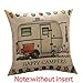 Do4U Printed Cotton Linen Square Happy Campers Pattern The Campers Gifts Sofa Simple Cushion Pillow Cover Cases 18x18 Inches Birthday Gift Campers Gifts