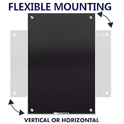 Dexboard U-Stand Whiteboard Schwarz – Doppelseitig, Magnetisch, Höhenverstellbar (40-75 Zoll) | Inklusive Flipchart-Halter & Zubehör Für Präsentationen