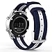 Gear S3 Watch Band, MoKo Fine Woven Nylon Adjustable Replacement Band Sport Strap for Samsung Gear S3 Frontier / S3 Classic / Moto 360 2nd Gen 46mm Smart Watch, Blue & White