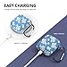 AirPods Case - Xmifer Airpods Case Cover for Apple Airpods 2/1 with Keychain Airpods Accessories(Teal Blue Daisy)