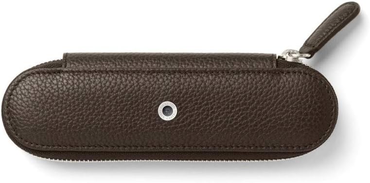 Graf von Faber-Castell 118742 Pencil Case for 2 Writing Instruments, Cashmere, Dark Brown, Pencil Case with Zip