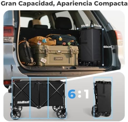 Carrinho de praia grande com rodas todo-o-terreno XXL 220L-300L e 200KG, alavanca automática e travões de segurança, ideais para transportar fãs, gelo, bebidas, praia, jardim e campismo