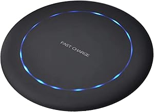 Wireless Charger Fast Ultra Slim 15W Qi-Certified Universal Wireless Charging Pad Compatible with iPhone 12/11,Samsung Galaxy S20/Note 10/S10/S9(No AC Adapter)