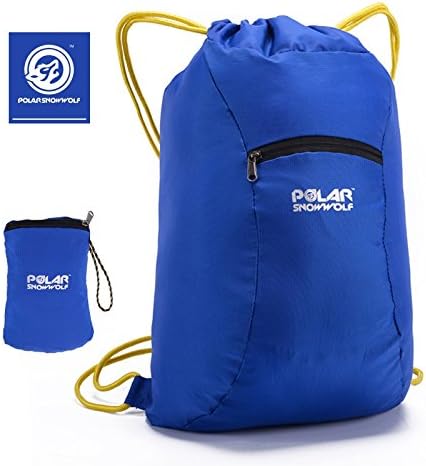Polar Snowwolf Drawstring backpack, lightweight and foldable for sports, travelling