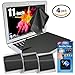 Clean Screen Wizard Microfiber Dust Cloths and Screen Cleaner for MacBook 11 inches, Laptops NoteBooks 11, Tabs 11 in, 4 Pack Bundle Cleaning Cloths Kit and Microfiber Sticker, Grey