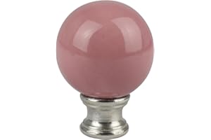 Urbanest Ceramic Ball Lamp Finial, 2-inch Tall, Light Pink