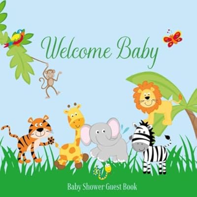 Safari Jungle Animals Baby Shower Guest Book with Kuwait Ubuy