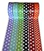 AIM HOBBIES Washi Masking Tape Set of 6 PLUS FREE BONUS SET OF 3 (Polka Dot 1)
