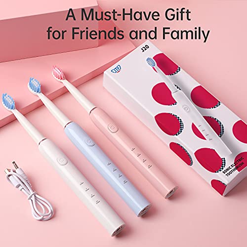 Electric Toothbrush, JTF Rechargeable Sonic Toothbrush for Adults, 4 Hr