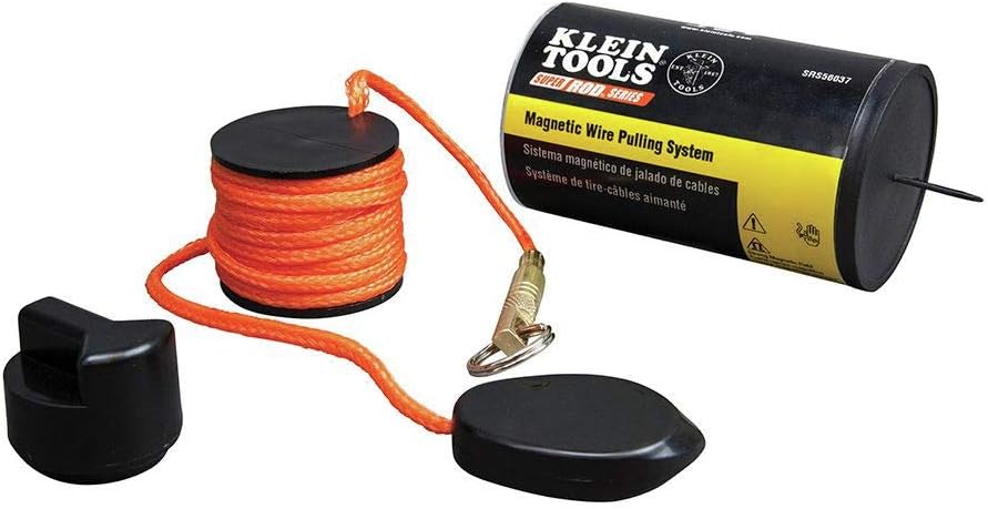 Klein Tools SRS56037 Magnetic Wire Pulling System 20ft Rope for Low Voltage
