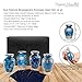 Trupoint Memorials Small Urns for Human Ashes Keepsake, Decorative Mini Cremation Urn for Adult Men & Women, Set of 4, Light Blue with Silver Lining